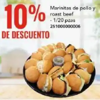 City Club Marinitas de pollo y roast beef - 1/20 pzas 251000000006 oferta
