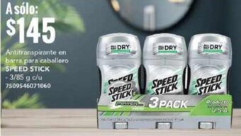 City Club Antitranspirante en barra para caballero SPEED STICK -3/85 g c/u 7509546071060 oferta