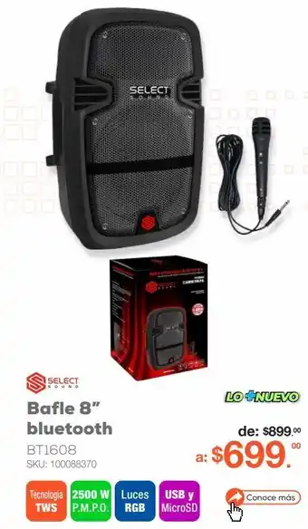 RadioShack Bafle select sound bt1608 / 8 pulgadas / bluetooth oferta