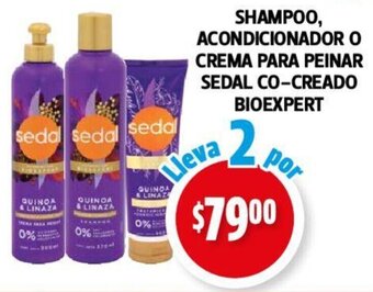 Farmacias Guadalajara SHAMPOO, ACONDICIONADOR O CREMA PARA PEINAR SEDAL CO-CREADO BIOEXPERT oferta