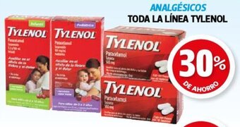 Farmacias Guadalajara ANALGÉSICOS TODA LA LÍNEA TYLENOL oferta