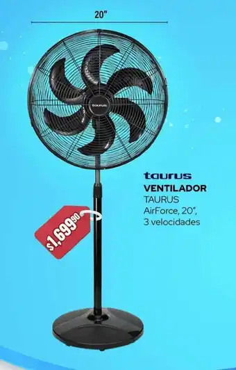 Woolworth VENTILADOR TAURUS AirForce, 20", 3 velocidades oferta