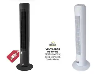 Woolworth VENTILADOR DE TORRE BEST HOME 29", cuerpo giratorio, 3 velocidades oferta