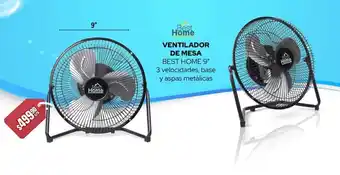 Woolworth VENTILADOR DE MESA BEST HOME 9" oferta