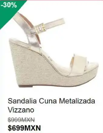 Sandalia Cuna Metalizada Vizzano