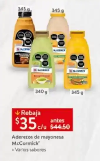Walmart Aderezos de mayonesa McCormick 345 g / 340 g oferta