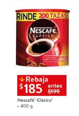 Walmart Nescafé Clásico - 400 g oferta