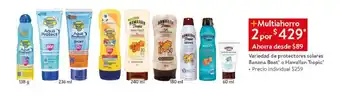 Walmart Variedad de protectores solares Banana Boat" o Hawaiian Tropic x 2 oferta