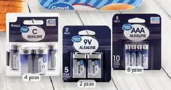 Variedad de pilas Alkaline Great ValueⓇ