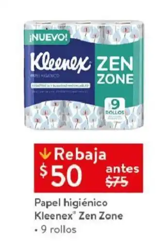 Walmart Papel higiénico Kleenex® Zen Zone 9 rollos oferta