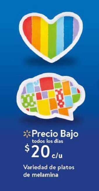 Walmart Variedad de platos de melamina oferta