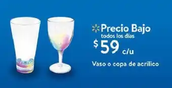 Walmart Vaso o copa de acrílico oferta