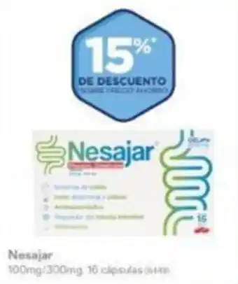 Farmacias Benavides Nesajar 100mg/300mg 16 cápsulas oferta