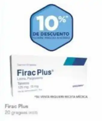 Farmacias Benavides Firac Plus 20 grageas oferta