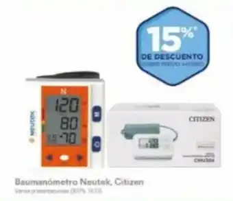 Farmacias Benavides Baumanómetro Neutek, Citizen oferta