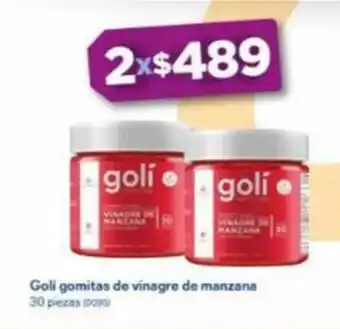 Farmacias Benavides Goli gomitas de vinagre de manzana 30 piezas x 2 oferta