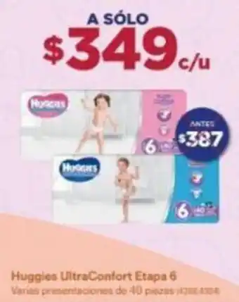 Huggies UltraConfort Etapa 6 Varias presentaciones de 40 piezas