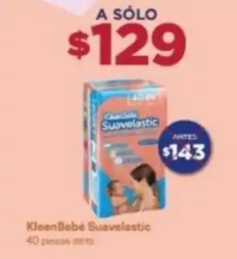 Farmacias Benavides KleenBebé Suavelastic 40 piezas oferta