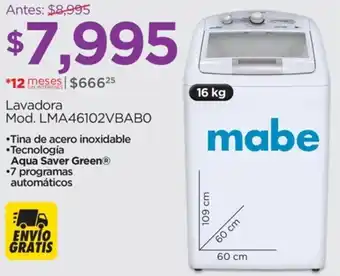 Chedraui Lavadora Mod. LMA46102VBABO oferta