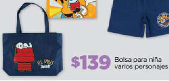 Bolsa para niña varios personajes
