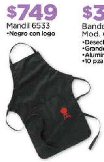 Mandil 6533 -Negro con logo