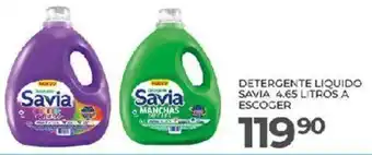 Alsuper DETERGENTE LIQUIDO SAVIA 4.65 LITROS A ESCOGER oferta