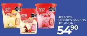 HELADOS SABORES BASICOS HOLANDA 1LT