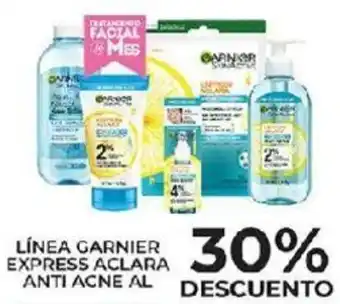 LÍNEA GARNIER EXPRESS ACLARA ANTI ACNE AL DESCUENTO