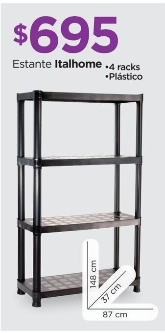 Chedraui Estante italhome 4 racks plástico oferta