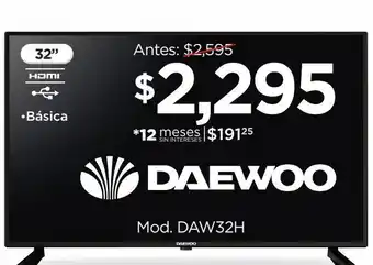 Chedraui Smart tv daewoo 32 oferta