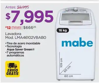 Chedraui Lavadora mabe 16kg oferta