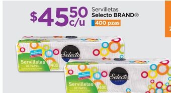 Chedraui Servilletas selecto brand 400pzas oferta