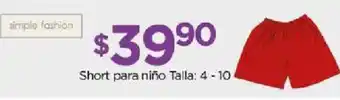 Chedraui Short para niño Talla: 4 - 10 oferta