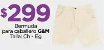 Chedraui Bermuda para caballero G&M Talla: Ch - Eg oferta