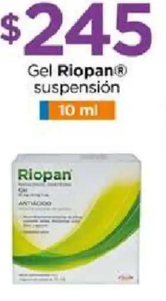 Chedraui Gel RiopanⓇ suspensión 10 ml oferta