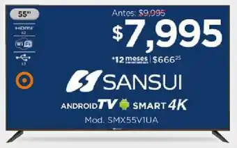 Chedraui SANSUI ANDROIDTV SMART 4K oferta