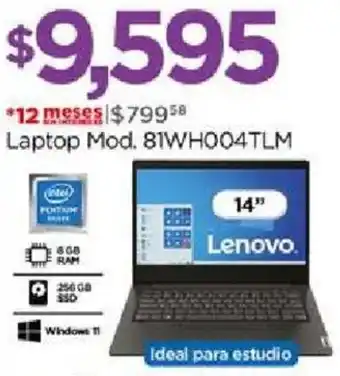 Chedraui Laptop Mod. 81WH004TLM oferta