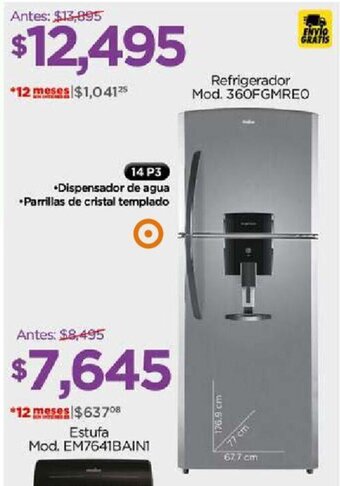 Chedraui Refrigerador Mod. 360FGMREO oferta