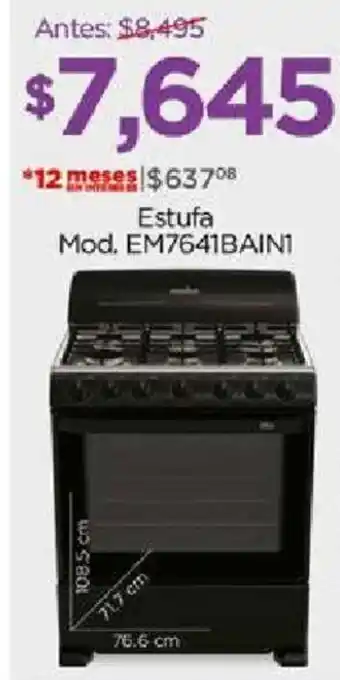 Chedraui Estufa Mod. EM7641BAINI oferta