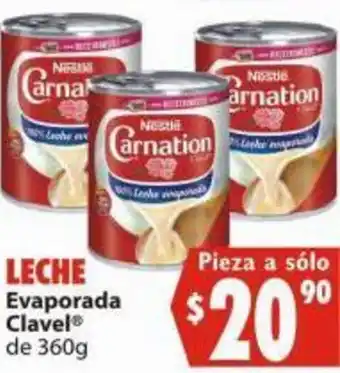 Casa Ley LECHE Evaporada ClavelⓇ de 360g oferta