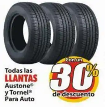 Todas las LLANTAS Austone® y TornelⓇ Para Auto