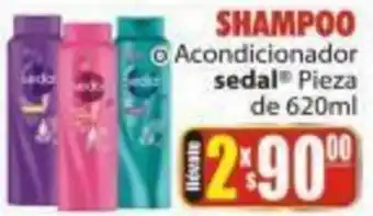SHAMPOO @Acondicionador sedal® Pieza de 620ml