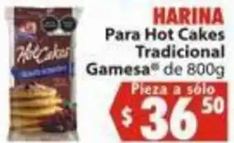 Casa Ley HARINA Para Hot Cakes Tradicional Gamesa de 800g Pieza a sólo oferta