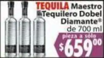 TEQUILA Maestro Tequilero Dobel Diamante de 700 ml pieza a solo