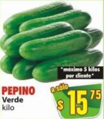 Casa Ley PEPINO Verde kilo oferta