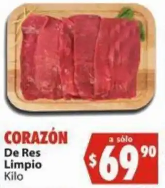 Casa Ley CORAZÓN De Res Limpio Kilo oferta