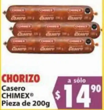 CHORIZO Casero CHIMEX® Pieza de 200g