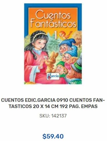 Adosa CUENTOS EDIC.GARCIA 0910 CUENTOS FAN-TASTICOS 20 X 14 CM 192 PAG. EMPAS oferta