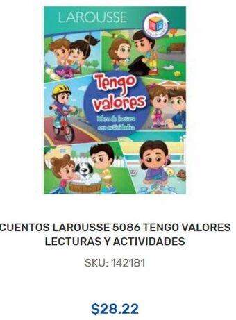 Adosa CUENTOS LAROUSSE 5086 TENGO VALORES LECTURAS Y ACTIVIDADES oferta