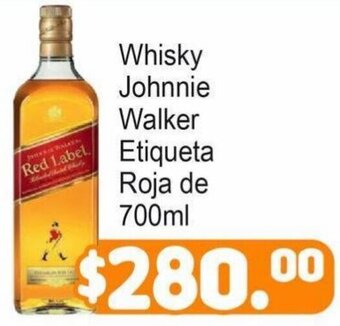 Merza Whisky Johnnie Walker Etiqueta Roja de 700ml oferta